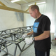 Chassis paint prep work in Jon’s makeshift garage paint booth.